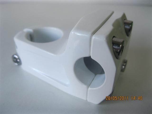 TEE 22.2 X 50MM. BMX ALUMINIO. BLANCA  P/HORQUILLA AHEAD